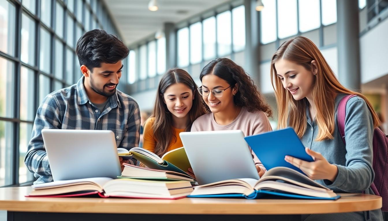 Modern university campus for students